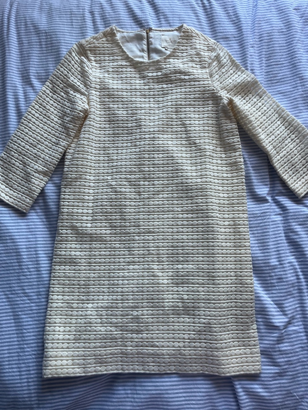 kate spade Cream Textured Shift Dress